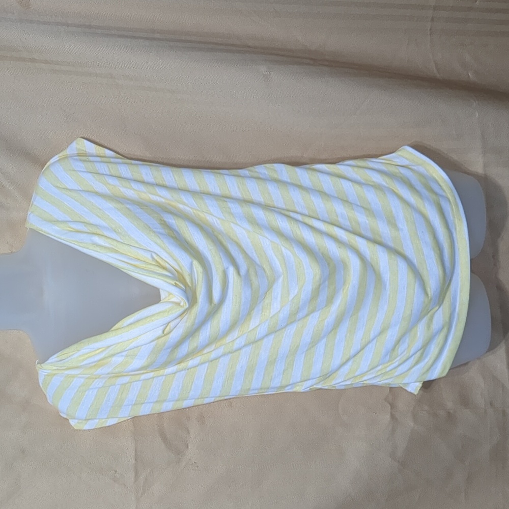 Super cute yellow and white striped shirt